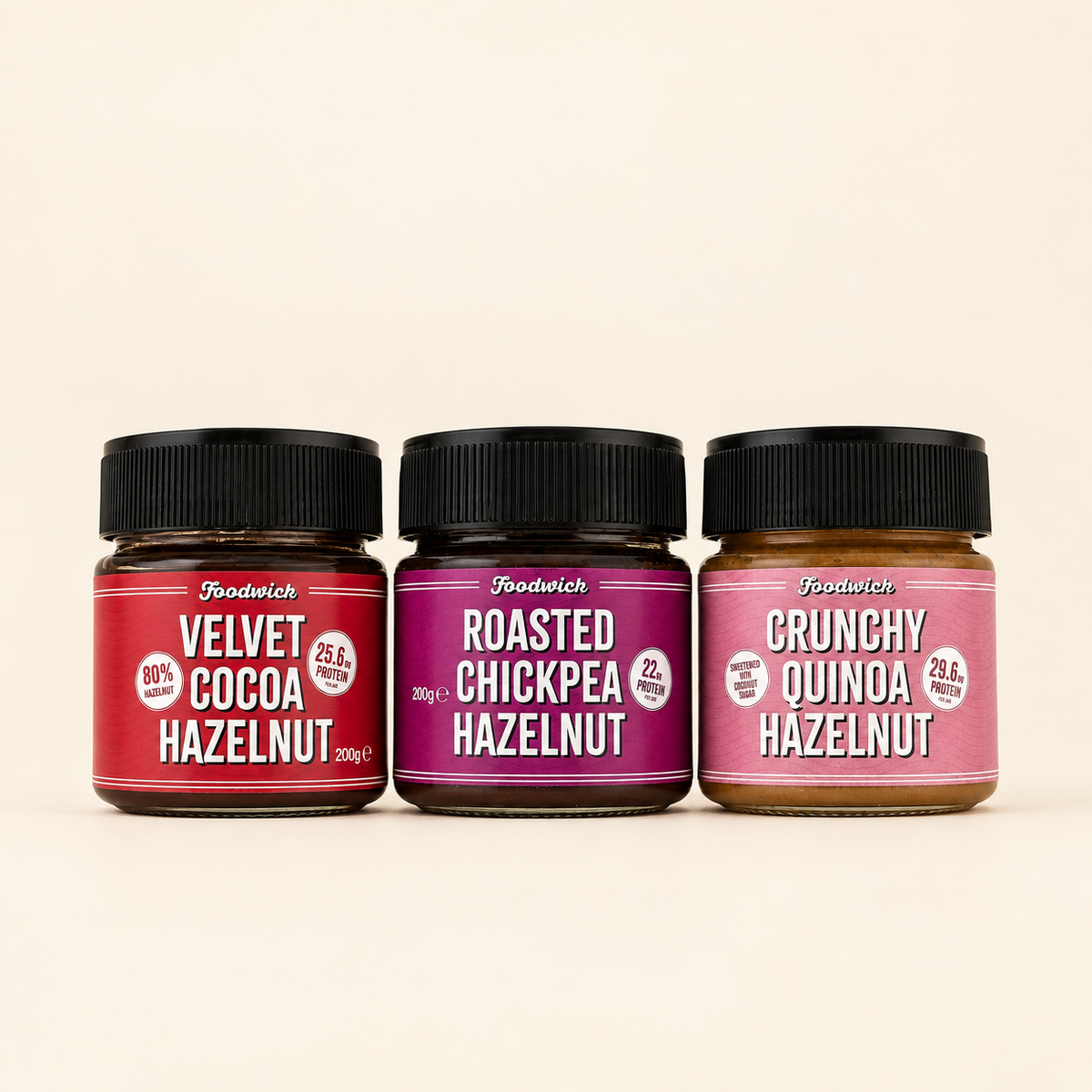 Plant-Based Spreads Gift Set – No Added Sugar, 3 Jars