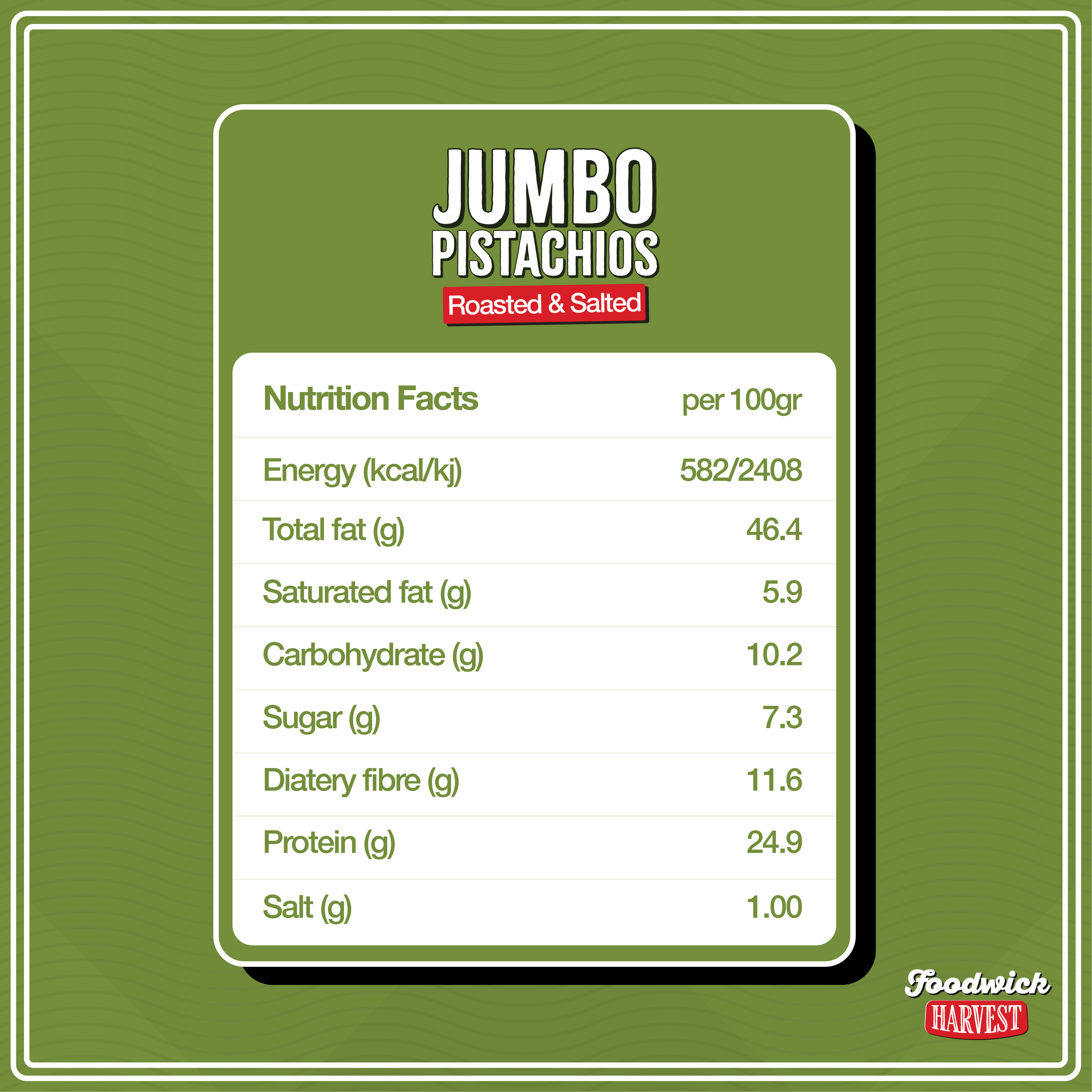 Jumbo Pistachios (Roasted & Salted)